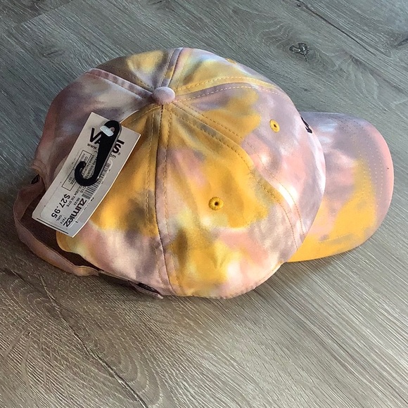 ๐HP๐ Vans Tie-Dye yellow & pink baseball Cap - Picture 2 of 9